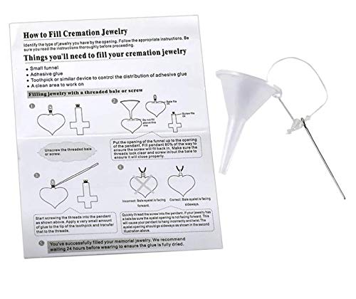 Product Cover Cherished Emblems Funnel Kit for Filling Cremation Jewelry Urns and Keepsakes with Instructions