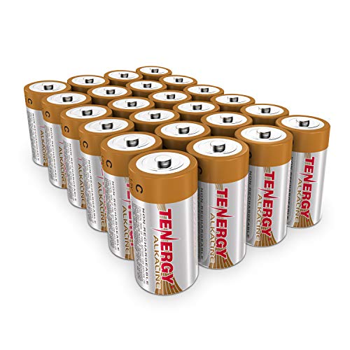 Product Cover Tenergy 1.5V C Alkaline LR14 Battery, High Performance C Non-Rechargeable Batteries for Clocks, Remotes, Toys & Electronic Devices, Replacement C Cell Batteries, 24-Pack