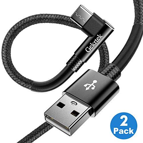 Product Cover Updated 2019 Version USB C Cable Fast Charging, (2 Pack 6.6ft) USB A to Type C Charger Nylon Braided Cord for with Samsung Galaxy S10 S9 S8 Plus Note 10 9 8,Moto Z Z3,LG V50 G8,Other USB C Devices