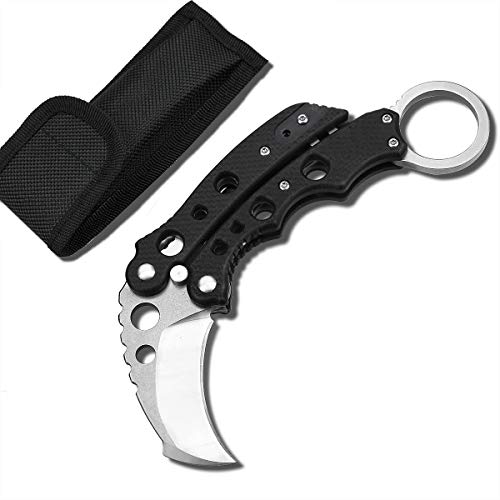 Product Cover NedFoss Pocket Knife, Outdoor Folding Pocket Knife with 7Cr17Mov Steel Blade, G10 Handle with Button Lock and Pocket Clip