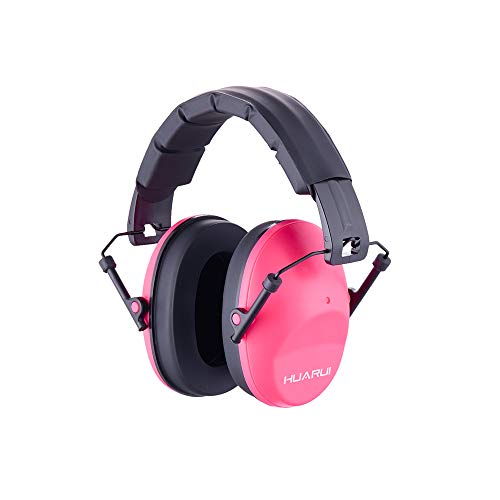 Product Cover Noise Cancelling Ear Muffs HUARUI, Adjustable Shooting Ear Muffs,Shooters Ear Protection Safety Ear Muffs, Lightweight Ear Muffs Noise Protection, Ear Muffs for Shooting Hunting (Pink)