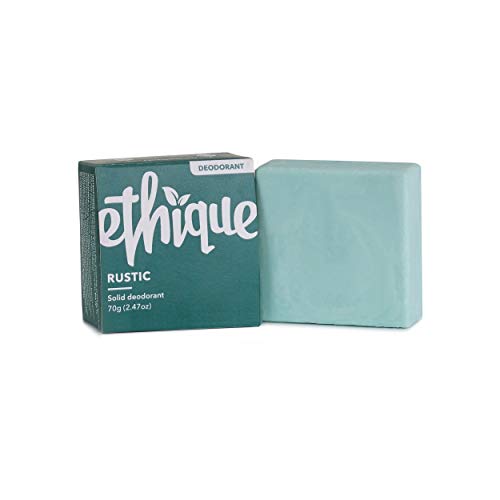Product Cover Ethique Eco-Friendly Deodorant Bar, Rustic - Vegan, Non-Toxic, Aluminum Free, Baking Soda Free, Scented With Lime, Cedarwood & Eucalyptus Sustainable Deodorant, 100% Compostable and Waste Free, 2.47oz