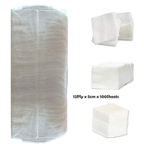 Product Cover JMS Ready-made Cotton Non-Sterile Swab Gauze Pads 12Ply 100Sheet X 5C.M (Single Pieces)