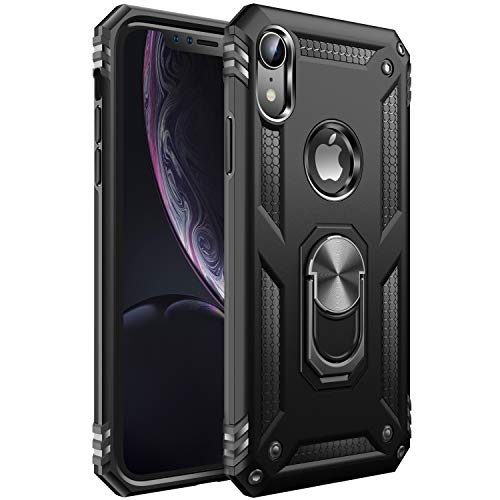 Product Cover iPhone XR Case [ Military Grade ] 15ft. Drop Tested Protective Case | Kickstand | Compatible with Apple iPhone XR- Black
