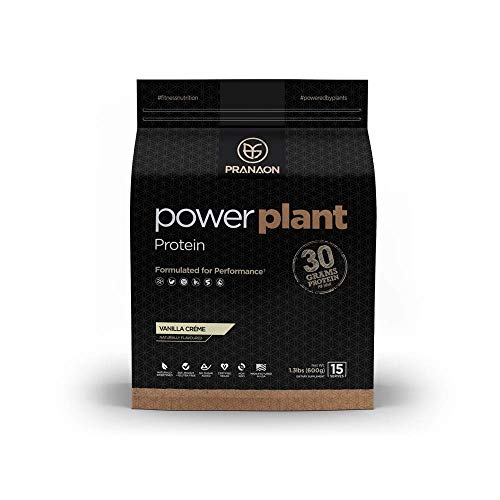 Product Cover Power Plant Protein Powder by PranaOn - Great Tasting Vegan Plant Based Protein Supplement - Non Dairy, Gluten Free, Keto Friendly, Non GMO - Vanilla Creme, 15 Servings