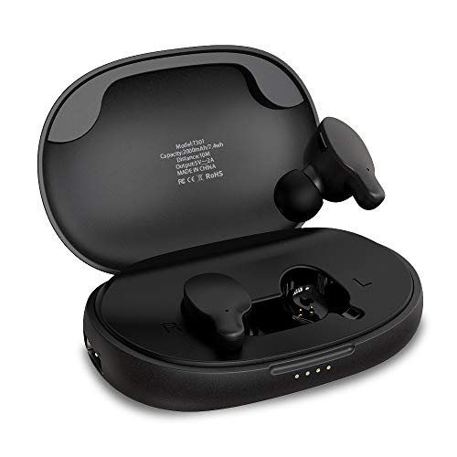 Product Cover ALTIZURE TWS Bluetooth 5.0 Wireless Bluetooth Earbuds IPX4 Waterproof Noise Cancelling Stereo Calls Auto Pairing in-Ear Mini Earbuds with 2000mA Portable Magnetic Inductive Charging Case (Black)