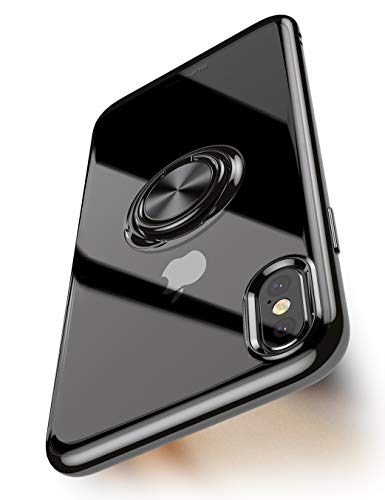 Product Cover SupCase [Unicorn Beetle Snap Series Case Designed for iPhone Xs 5.8,360° Rotating Built-in Ring Holder Kickstand (Black)