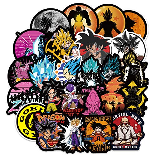 Product Cover 100Pcs Dragon Ball Z Laptop Stickers Anime Waterproof Stickers for Skateboard Luggage Helmet Guitar Super Z Sticker