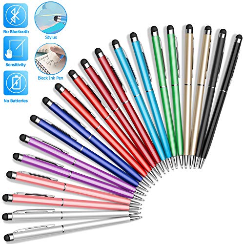 Product Cover anngrowy 20pcs Stylus Pen Stylus Pens for Touch Screens 2 in 1 Stylus for iPad Universal Capacitive Stylist Ballpoint Pens Stylus for iPhone Tablet Laptops Kindle Samsung Galaxy