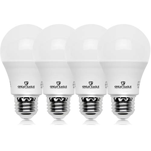 Product Cover Great Eagle A19 LED Light Bulb, 12W (75W Equivalent), UL Listed, 3000K (Soft White), 1110 Lumens, Non-dimmable, Standard Replacement (4 Pack)