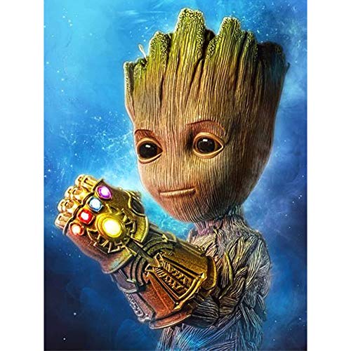 Product Cover Betionol DIY 5D Diamond Painting Kits for Kids & Adults, Full Drill Crystal Rhinestone Painting by Number Kits with The Theme of Marvel Groot, for Kids, 12 x 16 inch