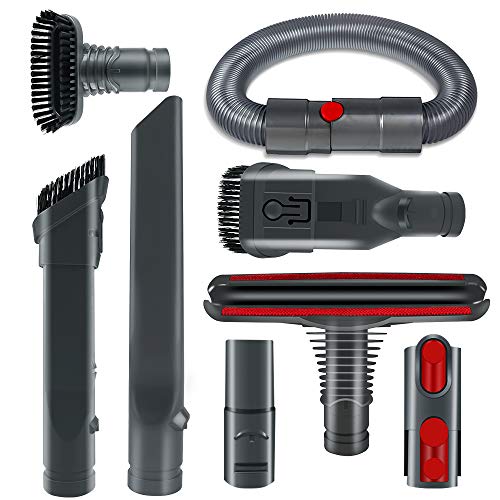 Product Cover E.LUO Attachments Tools Kit for Dyson V11 V10,V10 Absolute,V8,V8 Absolute,V6, V7, DC58,DC59 Floor Accessories (Including Extension Hose,Combination Tool)