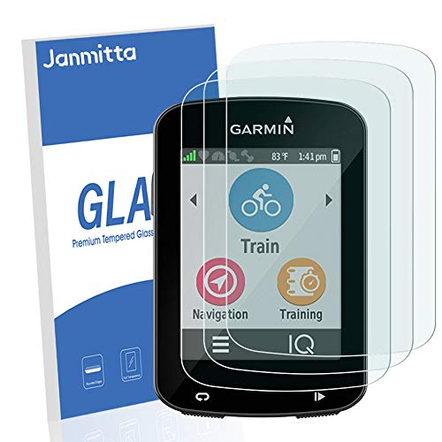 Product Cover [3 Pack] Janmitta Garmin Edge 530/Garmin Edge 830 Screen Protector,[2.5D Round Edge] [9H Hardness] [High Definition] [Bubble Free] Tempered Glass Screen Protector for Garmin Edge 530/Garmin Edge 830