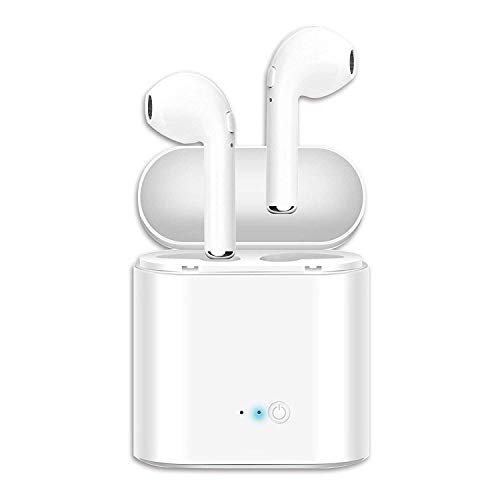 Product Cover Bluetooth Headphones, Wireless Headphones Headsets Stereo in-Ear Earpieces Earphones with Noise Canceling Microphone, with 2 Wireless Built-in Mic Earphone and Charging Case for Most ZZW001