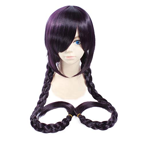 Product Cover Xingwang Queen Anime Cosplay Wig Long Braid Purple Black Wig Women Girls' Party Wigs