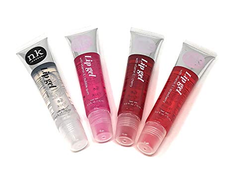 Product Cover 4 Pack Nicka K Lip Gel (CLEAR, STRAWBERRY, CHERRY, BUBBLE GUM)