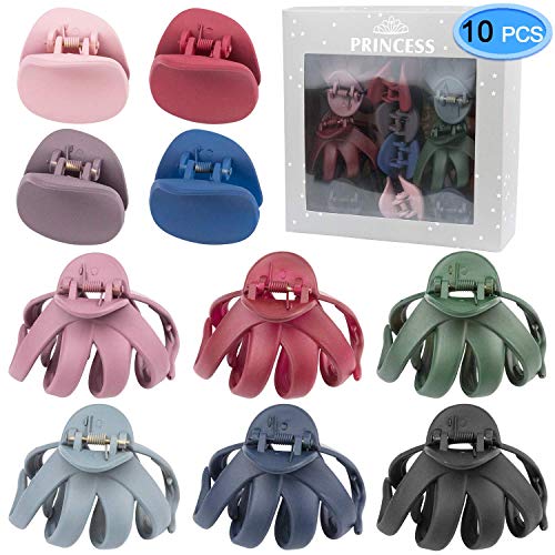 Product Cover Hair Claw Clips 10 Pieces, EAONE Hair Clamps Octopus Clip Irregular Non Slip Stylish Jaw Clips Hair Clip Clamps Styling Accessories for Women Girls (Gift Box Packaged)