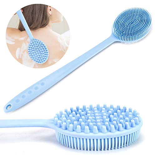 Product Cover Shower Brush,Ultra-Soft Silicone Back Brush with Long Handle for Bath or Shower, Body Brush with Long Handle for Woman and Man