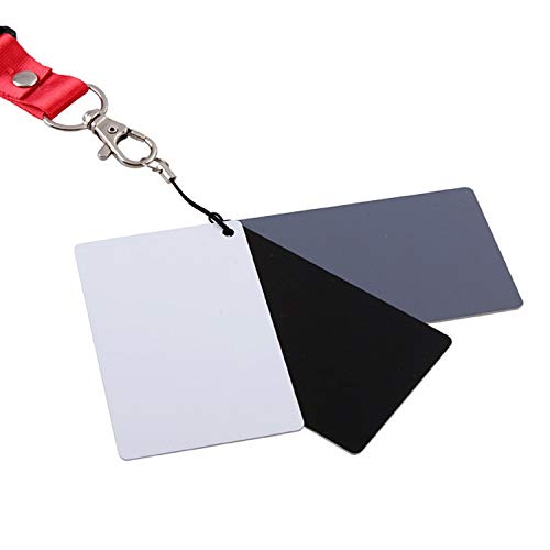 Product Cover White Balance Card, Midong Grey Card (8.5 x 5.4 cm) 18% Exposure Photography Card Custom Calibration Camera Checker Video, DSLR and Film