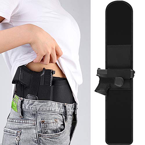 Product Cover Aomago Belly Band Holsters Concealed Carry - Gun Holster for Women, Man Fits Glock, Smith, Ruger, Adjustable Waistband for Full, Mid, Compact Size