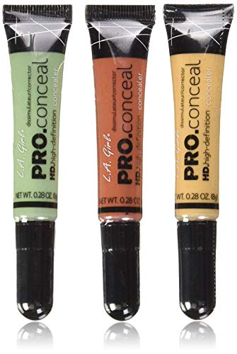 Product Cover LA Girl Pro Conceal Hd High Definition Concealer Correctors (Green,Yellow,Orange 8g)