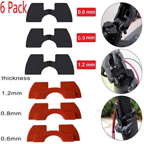 Product Cover AngeliaSky 6 Pack Rubber Vibration Damper for Xiaomi M365 M187 Electric Scooter Accessories Parts Rubber Shock Absorber 3 Pcs Red and 3Pcs Black
