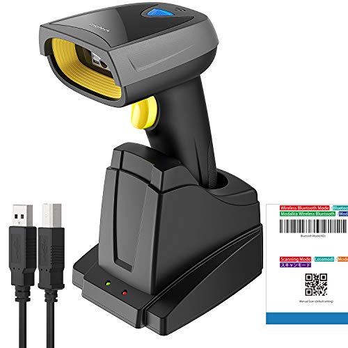 Product Cover Inateck Barcode Scanner, QR Code Scanner with Smart Base, 2D, Wireless, Bluetooth, Read Screen, BCST-52 Black