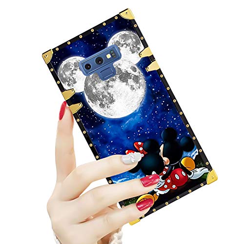 Product Cover DISNEY COLLECTION Luxury Square Case for Samsung Note 9 Mickey and Minnie are Dating Pattern Design Flexible Reinforced Metal Decoration Corners Shockproof Slim Cover