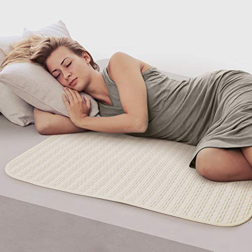 Product Cover Waterproof Bed Pad Washable & Reusable Underpads 4 Layer Incontinence Mattress Protector 100% Cotton Surface for Children Adults and Pets by YOOFOSS