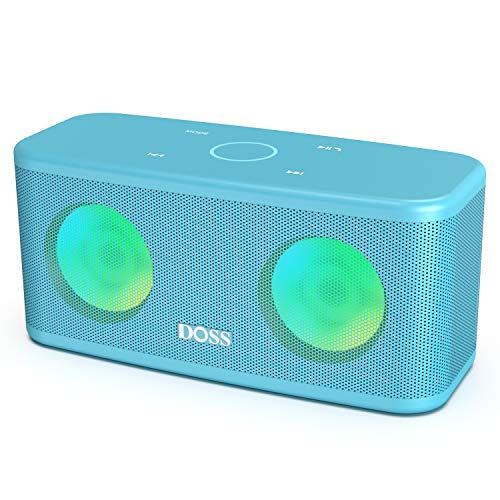 Product Cover DOSS SoundBox Plus Portable Wireless Bluetooth Speaker with HD Sound and Deep Bass, Wireless Stereo Pairing, Built-in Mic, 20H Playtime, Portable Wireless Speaker for Phone, Tablet and More-Aquamarine