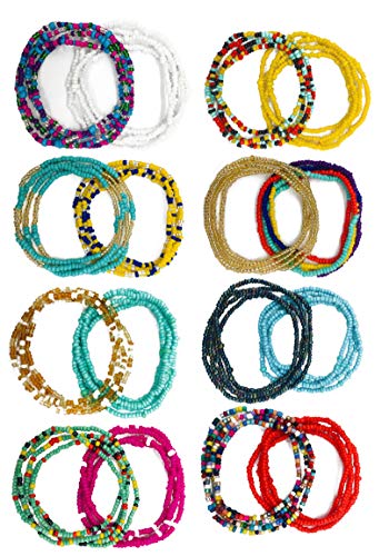 Product Cover Tornito 16Pcs Belly Waist Chain Summer Jewelry Bikini Body Chain for Women African Waist Bead Set Stretchy Elastic String Multi-Color Sexy Necklace Bracelet Anklet