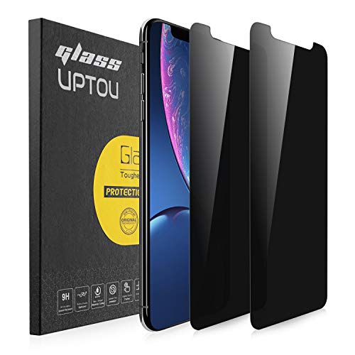 Product Cover UPTOU Privacy Screen Protector for iPhone 11,iPhone XR,Anti Spy Tempered Glass,Anti Scratch,Case Friendly[6.1-Inch,2-Pack]