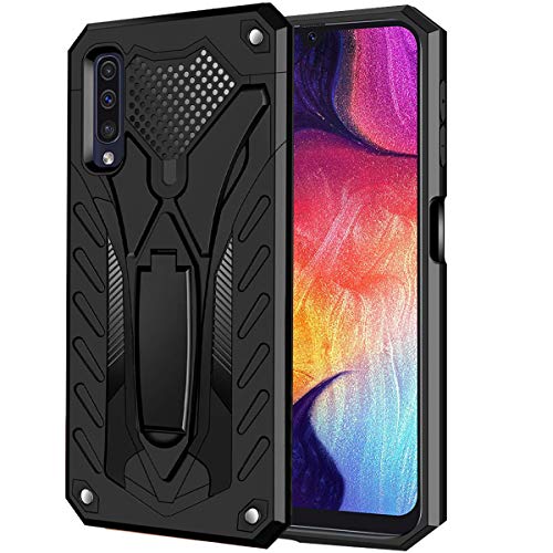 Product Cover AFARER Samsung Galaxy A50 case,Military Grade 12ft Drop Tested Protective Case with Kickstand,Military Armor Dual Layer Protective Cover Compatible with Samsung Galaxy A50 6.4 inch Black