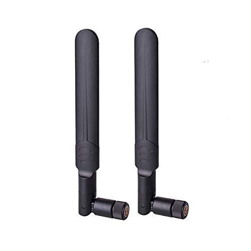 Product Cover 4G LTE Antenna, RHsia [2 Pack] 3G 4G LTE Dipole Antenna Wide Band 9dbi 700-2700Mhz Omni Directional Antenna with SMA Male Connector for CPE Router,Access Point,Wireless Rang Extender,IP Camera More