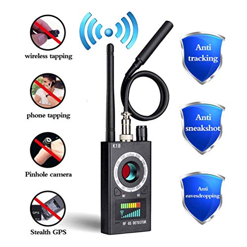 Product Cover Anti Spy Detector, RF Detector & Camera Finder, Bug Detector, Upgraded RF Signal Detector, FEEKE GSM Tracking Device for Wireless Audio Bug Hidden Camera Detector (Black)