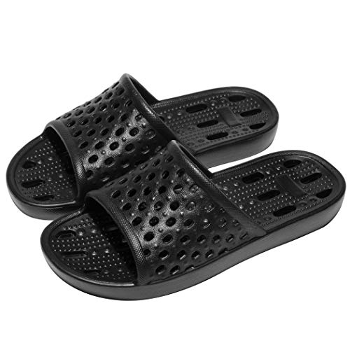 Product Cover WOTTE Shower Sandals Women Quick Drying Bath Slippers Non Slip Dorm Shoes Black