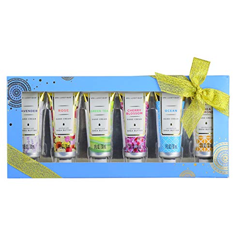 Product Cover Spa Luxetique Hand Cream Gift Set with Shea Butter, 6 Travel Size Nourishing Hand Cream Set, Moisturizing & Hydrating Hand Lotion for Dry Hands, Ideal Gift Sets for Women or Her,1.02oz Tube.