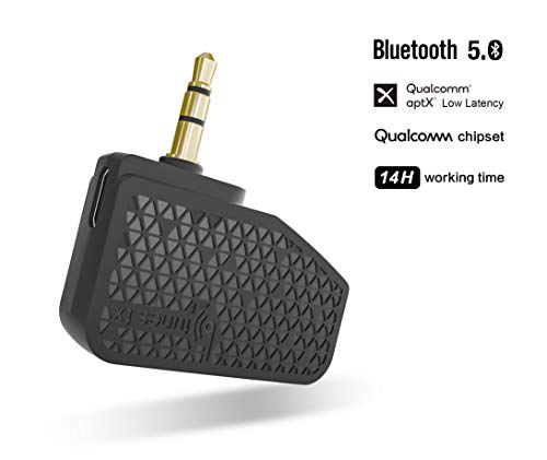 Product Cover BTunes Flight Adapter Bluetooth 5.0 Transmitter Makes Headphone Jack Output Wireless, to 2 Sets of Headphones/receivers simultaneously, Share Music/Movies.