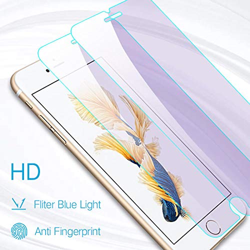 Product Cover PERFECTSIGHT HD Clear Screen Protector for iPhone 6 6s 7 8 4.7 inch [2 Pack], Anti Blue Light Filter Fingerprint 2X Stronger Tempered Glass