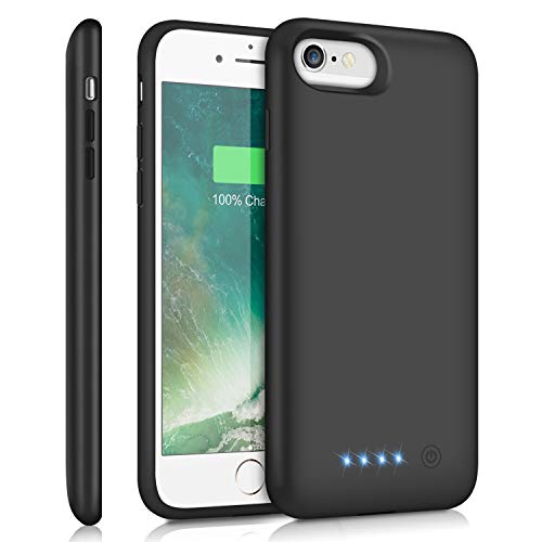 Product Cover Feob Battery Case for iPhone 8/7 /6s/6, 6000mAh Portable Charging Case Extended Battery Pack for iPhone 8/7 /6s/ 6 Rechargeable Charger Case [4.7 inch]-Black