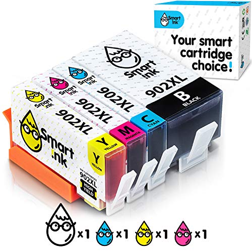 Product Cover Smart Ink Compatible Ink Cartridge Replacement for HP 902XL 902 XL (Black XL & C/M/Y XL 4 Pack Combo) to use with Officejet 6951 6954 6956 6958 6962 6950 Officejet Pro 6968 6974 6975 6978 6960
