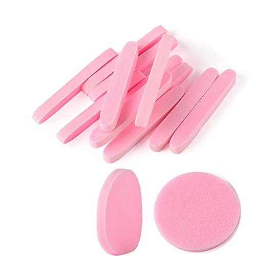 Product Cover Facial Sponge Compressed,120 Count PVA Professional Makeup Removal Wash Round Face Sponge Pads Exfoliating Cleansing for Women,Pink