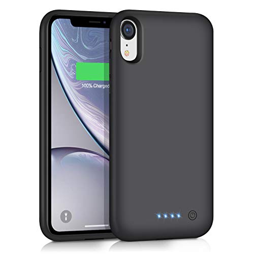 Product Cover Ekrist Battery Case for iPhone XR, Upgraded [6800mAh] Portable Protective Charging Case Rechargeable Extended Battery Pack Power Bank Charger Case Compatible with Apple iPhone XR (Black)