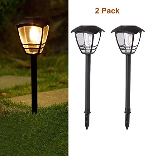 Product Cover Tapetum Solar Edison Garden Light Incandescent Filament Bulb LED All Weather Outdoor Solar Landscape Lights for Driveway Walkway Sidewalk Lawn Patio Yard - TTSEMGL2W (Pack of 2)