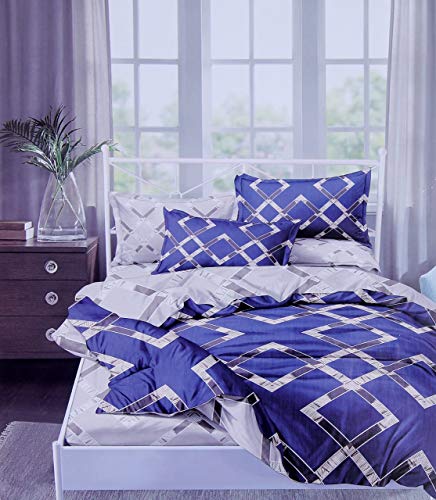 Product Cover Magnetic Shadow Polycotton Abstract Hearts Elastic Fitted Bedsheets, King Size (Multicolour)