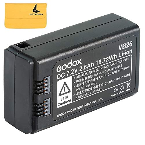 Product Cover Godox VB26 Li-ion Battery Compatible for Godox V1-S V1-N V1-C V1-F V1-O V1 Round Head Camera Flash