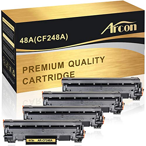 Product Cover Arcon Compatible Toner Cartridge Replacement for HP 48A CF248A HP M15W HP M28W M29W HP Laserjet Pro M15w M15a M16a M16w HP Laserjet MFP M28w M28a M29a MFP M29w 48A CF248A Printer Toner (Black,4Packs)