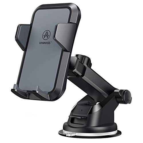 Product Cover VANMASS Car Phone Mount, Universal Cell Phone Holder for Car Dashboard, Windshield, Air Vent with One-Click Release Button, Compatible with iPhone, Samsung, Google, LG, HTC & More Smartphone