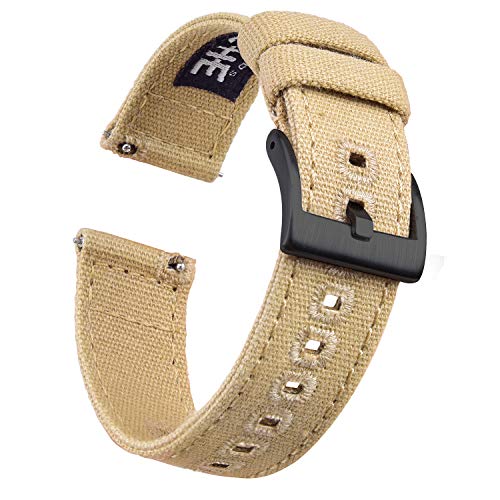 Product Cover Ritche 22mm Canvas Watch Band Replacement Quick Release Watch Straps for Men