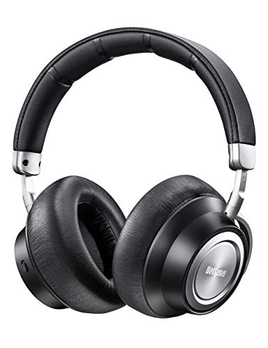 Product Cover Boltune Noise Cancelling Headphones, [2019 Upgraded] Bluetooth Headphones with Microphone/Deep Bass Wireless Headphones Over-Ear, Protein Earpads 30H Playtime for Travel Work TV PC Cellphone, Black